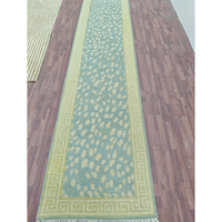 Tapis de prière marocain géométrique abstrait en laine noué à la main, écologique, antidérapant, style kazakh, à poils ras, fin, antique, pour la maison