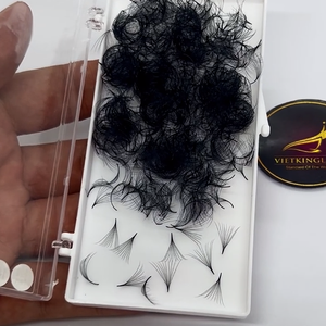 Hot Sale Mega Volume <b>Lash</b> Extensions Handmade Natural Long Matte Black Custom Logo Available CC/DD/M/L Curl Competitive Style - Product Image 6