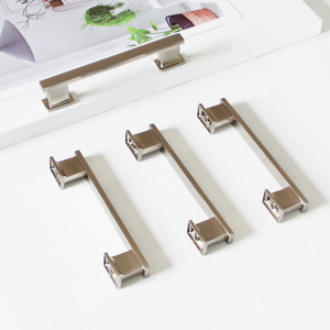 Modern Zinc Alloy Eco-Friendly Durable Cabinet Handle Brushed Nickel Furniture Pulls Bathroom Cupboard <b>Wardrobe</b> Door <b>Hardware</b> - Product Image 1