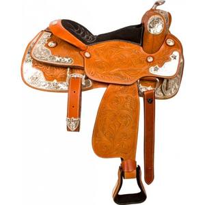 Sillín de caballo cómodo occidental para montar cuero de búfalo suave con Árbol de madera Sier Pleasure Show Saddles - Product Image 3