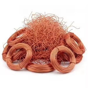 Chatarra de alambre de cobre rojo, alambre eléctrico desnudo brillante de aleación Mill Berry Grado A, desbobinado para reciclaje y exportación - Product Image 4