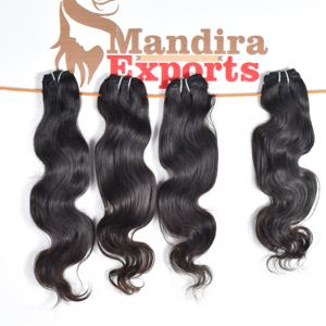 Extensiones de cabello humano barato crudo negro Natural de cutícula alineada Bodywave de templo indio virgen estirado doble no químico - Product Image 5