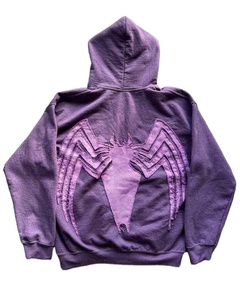 <b>Top</b> 25 26 Design Wholesale Oversize <b>Distressed</b> Vintage Full Face Hoodie With Zipper Custom Design Puff Print Hoodies - Product Image 4