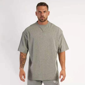 100% Cotton Oversized Loose Baggy Fit High Quality Crew Neck Drop Shoulder Custom Logo Summer <b>Mens</b> T-Shirt Plus Size T-Shirt - Product Image 5