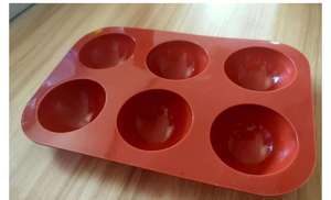 Moule à <span class=keywords><strong>chocolat</strong></span> rond d'usine ODM/OEM moule à outils de cuisson en silicone pour gâteau à 6 cavités - Product Image 2