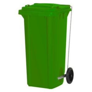 Contenitore Selettivo Verde 120L con Pedale. 1 Unità. - Product Image 1