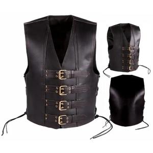 Gilet de moto en cuir véritable personnalisé Gilet de moto en cuir épais Gilet de moto de haute qualité - Product Image 5