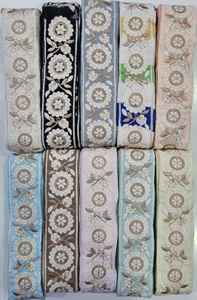 Custom Made 100mm Floral Machine Embroidered <b>Ribbons</b> & <b>Laces</b> Exclusive Light Colours for Wedding Dresses Various Designs - Product Image 4