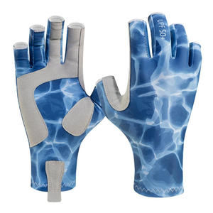 Custom Design Summer Half Finger <b>Fishing</b> <b>Gloves</b> UV 50+ Protection Lightweight Breathable Polyester Fabric Waterproof Touchscreen - Product Image 3