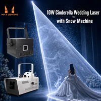 Projecteur laser de mariage 10W RGB pleine couleur avec contrôle par application pour la première danse, les soirées DJ et les événements, avec machine à neige