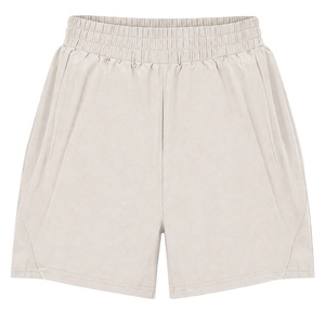 Pantalones Cortos de Lino Casuales de Verano para Hombre SHH, Cintura Elástica, Transpirables, Ligeros, de Color Sólido, para Playa, OEM Personalizado - Product Image 1