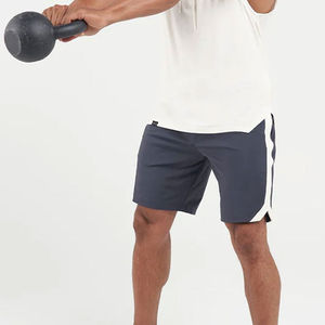 Pantalones Cortos Deportivos para Hombre de Secado Rápido con Cintura de Contraste y Cordón Ajustable, con Abertura Lateral, Diseño Personalizado - Product Image 2
