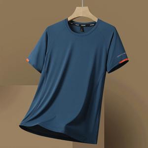 2024 verano hombres Casual Regular Fit manga corta Camiseta de secado rápido 100% algodón logotipo personalizado frente 7XL 8XL - Product Image 4