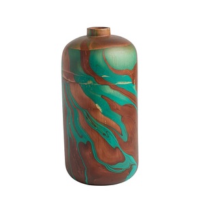 Vase en marbre noir design de luxe de tailles moyennes Meilleur design décoratif de qualité supérieure avec les tailles de 10L X 12W X 18H Cm - Product Image 6