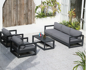 Set di <span class=keywords><strong>Mobili</strong></span> da Giardino in Alluminio <span class=keywords><strong>per</strong></span> Veranda, Salotto Esterno, Patio, Terrazza, Balcone e Cortile - Product Image 3