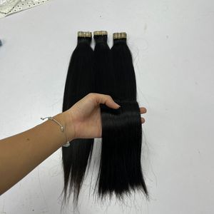Venta al por mayor 100% saludable cutícula alineada estilo recto extensiones de cabello humano cinta en extensión de cabello - Product Image 3