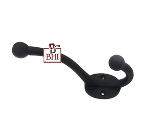 Modern Style Cloth Coat Wall Hooks Hangers <b>Heavy</b> <b>Duty</b> Cast Iron Metal Wall Mounted Double Hooks Multifunctional Hooks - Product Image 1