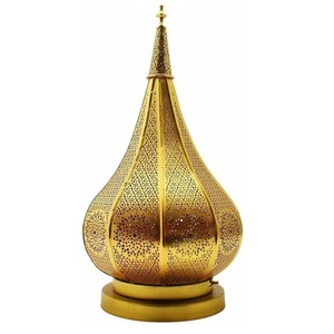 Farol Vintage de Latón de Alta Calidad con Acabado Pulido para Decoración de Mesa, Farol Árabe para Decoración del Hogar - Product Image 3