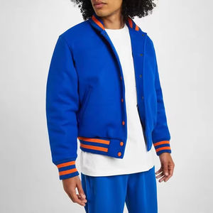 Meilleure vente Veste de baseball pour hommes à manches longues boutonnée Varsity Style Street Wear Dot crochet OEM Service Veste d'hiver - Product Image 6