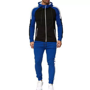 Ensemble de survêtement sportif unisexe en polaire zippé pour homme, décontracté, uni, hiver 2025, manches longues, respirant, 100% polyester - Product Image 4