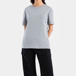 T-shirts surdimensionnés en coton à manches courtes décontracté grande taille pour femmes avec logo personnalisé - Product Image 6