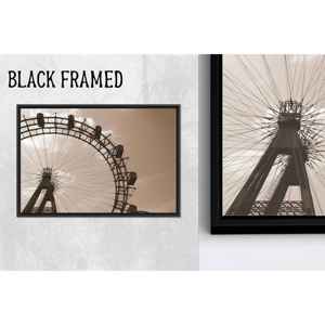 Décoration de bureau moderne : Art sur toile imprimé en verre avec paysage de parc, 1P, encadrement noir - Product Image 1