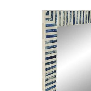 Modern Style Hand-<b>Crafted</b> Bone MOP Inlay Wall <b>Mirror</b> Resin-Inlaid Bone Chipset in Multiple Custom Colors for Decorative Purpose - Product Image 4