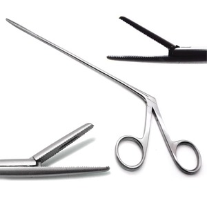 Pinzas de Cocodrilo de Acero Inoxidable, Instrumento Quirúrgico Manual para Otorrinolaringología, Esterilizado a Alta Temperatura, Reutilizable para Procedimientos de Oído, Nariz y Garganta - Product Image 1