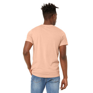Camiseta de ante unisex, camiseta en blanco personalizable con mezcla transpirable de ajuste moderno, camiseta de melocotón de brezo con Ante unisex - Product Image 3
