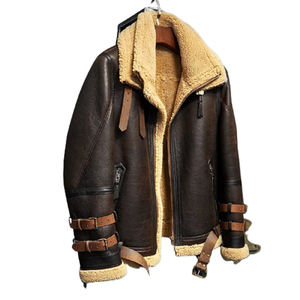 Elegantes chaquetas formales de cuero de piel de invierno con cuello alto Colocación del logotipo frontal Impermeable y ecológico - Product Image 5