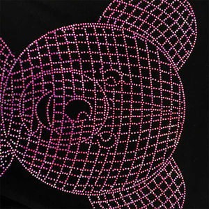 T-shirts d'été à manches courtes avec strass pour hommes T-shirts colorés avec motif de lion avec strass Vente en gros de chemises décontractées avec logo personnalisé - Product Image 3