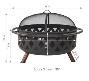 Table de foyer de patio au gaz propane avec contrôle de la chaleur trempé Bol à feu vintage avec gravure à patine en cuivre fabriqué par Zahid Exports - Product Image 3
