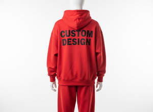 <b>Women</b> Red Hooded Tracksuit Set Full Sleeve Sweatshirt Drawstring <b>Jogger</b> Pants Casual <b>Outfit</b> Letter Print Custom Design - Product Image 5