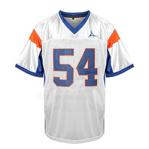 Ropa Deportiva, Camiseta de Fútbol Americano de Manga Corta, Transpirable, Talla Grande, Diseño de Color Personalizado, 100% Poliéster, Logotipo Personalizado OEM - Product Image 1