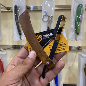 High Quality Wooden and Stainless Steel Material Straight Edge <b>Razor</b> - Product Image 1
