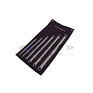 TAIWAN CALIBRE 6pc E6-E24 Extra Long Female E-TX Torx Ring Spanner <b>Set</b> with Flat Hand Operated OEM - Product Image 1