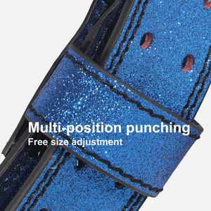PU Leather Bodybuilding Glitter <b>Belt</b> with Double Prong Glitter lifting <b>Belts</b> for Push Back Support Glitter Shine <b>Belt</b> - Product Image 5
