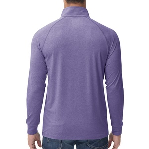 OEM venta al por mayor de logotipo personalizado bordado de alta calidad de los hombres sudaderas con capucha de media cremallera al aire libre pulóver liso cuarto de media cremallera sudaderas - Product Image 3