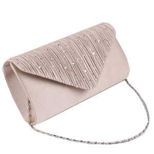 Tredy Shimmer Bolso de mano con cremallera de PU para mujer con diamantes con incrustaciones de colores para uso diario Bolso de noche - Product Image 6
