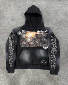 100% แทร็คสูทลายกราฟิกสำหรับผู้ชายชุดวอร์มผ้าฝ้าย35% โพลีเอสเตอร์สำหรับ65% (ขนแกะ) 280กับ300 GSM งานตามสั่ง - Product Image 3