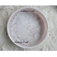 Plateaux et bols décoratifs faits à la main en résine de quartz rose, écologiques, sans danger pour les aliments, compatibles micro-ondes, pour la maison, l'hôtel, la table