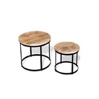 Vente à chaud Table d'appoint de forme circulaire Table en fer Design moderne Home Deco Table basse d'angle unique de haute qualité