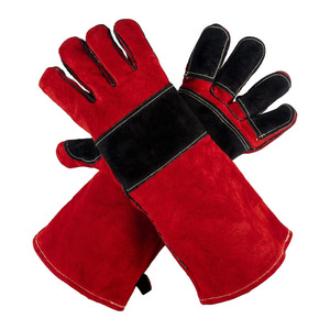 Premium Quality Cowhide Split Leather Welding <b>Gloves</b> Full <b>Finger</b> Palm Heavy Duty Flame Resistant Hand Safety Construction <b>Gloves</b> - Product Image 1