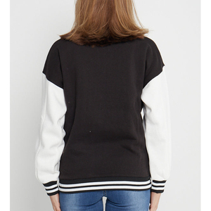 Venta al por mayor primavera moda Otoño Invierno lienzo Logo mujer personalizado Varsity Letterman chaqueta de béisbol - Product Image 6