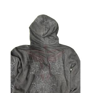High Quality Custom logo <b>Zip</b> <b>up</b> Acid Wash Vintage Casual Street Wear Oversized <b>Crop</b> Printing <b>Hoodies</b> Men - Product Image 3