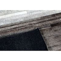 Tapis de salon moderne abstrait imprimé multicolore en cuir à poils longs fait main pour la maison et le bureau