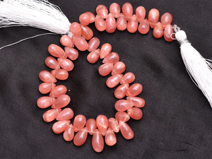 Rhodochrosite Gemstone 5x10mm Lisse Larme Briolette Perle Naturel Rhodocrosite Semi Précieuse Pierres Précieuses Goutte Perles Pour Bijoux - Product Image 6