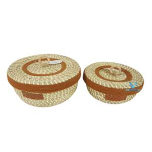 Ensemble de boîtes de rangement en coton certifié et en jonc de mer cousu pour l'organisation de la maison Fournisseur fiable pour le rangement à domicile et au bureau - Product Image 5