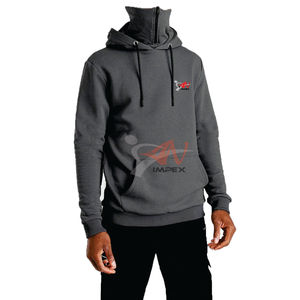 คุณภาพสูงที่กําหนดเองการพิมพ์โลโก้ผู้ชายเสื้อสวมหัว Hoodie วัสดุที่กําหนดเองยืดหยุ่นผู้ชายเสื้อสเวตเตอร์ Hoodie - Product Image 1