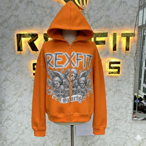 Sweat à capuche zippé de qualité supérieure, coupe parfaite, imprimé en relief, fabriqué en usine, prix bas, sweat à capuche pour hommes, sweat à capuche pour hommes - Product Image 5